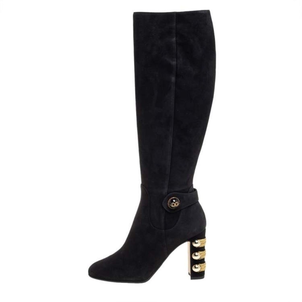 Dolce & Gabbana Black Suede Over The Knee